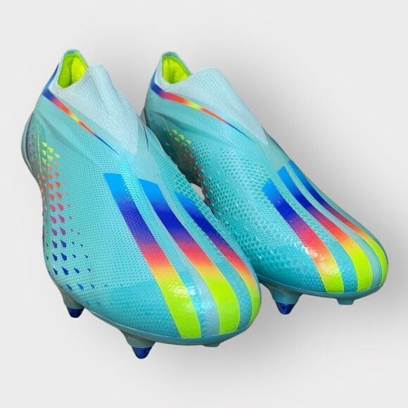 Adidas X Speed Portal + Elite SG Clear Aqua Soccer Cleats GW8420 Mens 11.5 New - Picture 2 of 12